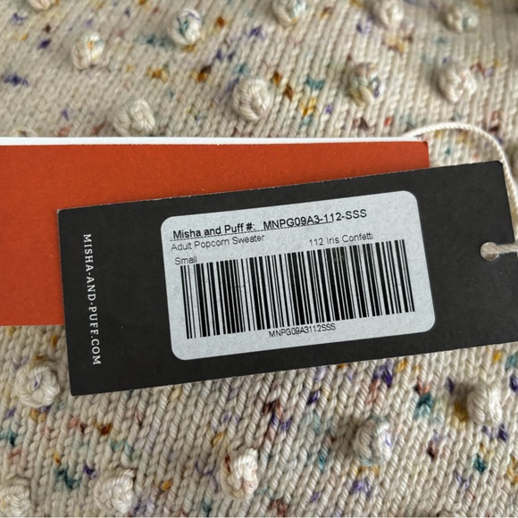 Misha & Puff Iris Confetti Merino Wool Sweater Size S EUC - Picture 7 of 8